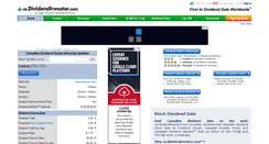 Desktop Screenshot of ca.dividendinvestor.com